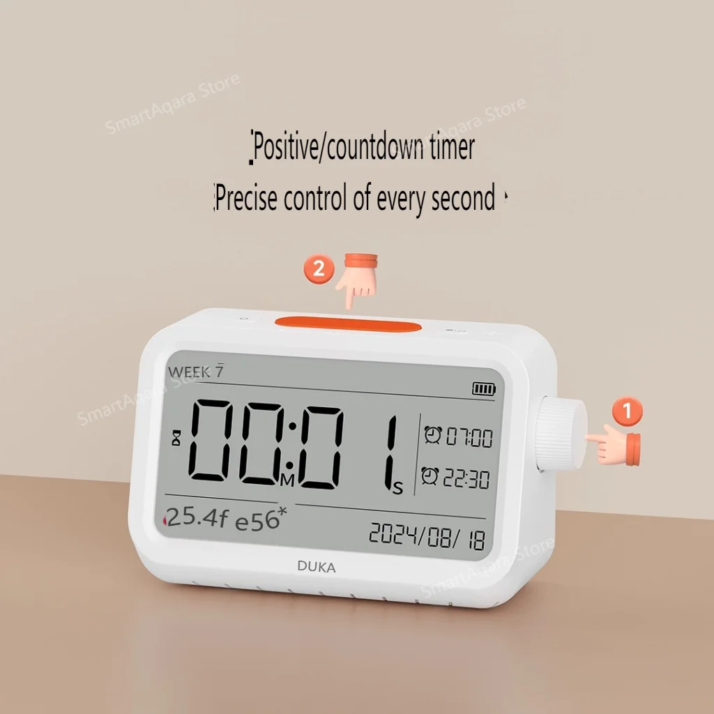 DUKA MT2 Thermohygrometer Alarm Clock Multi-function Temperature and Humidity Meter Sensor Weather Station Clock Night Light