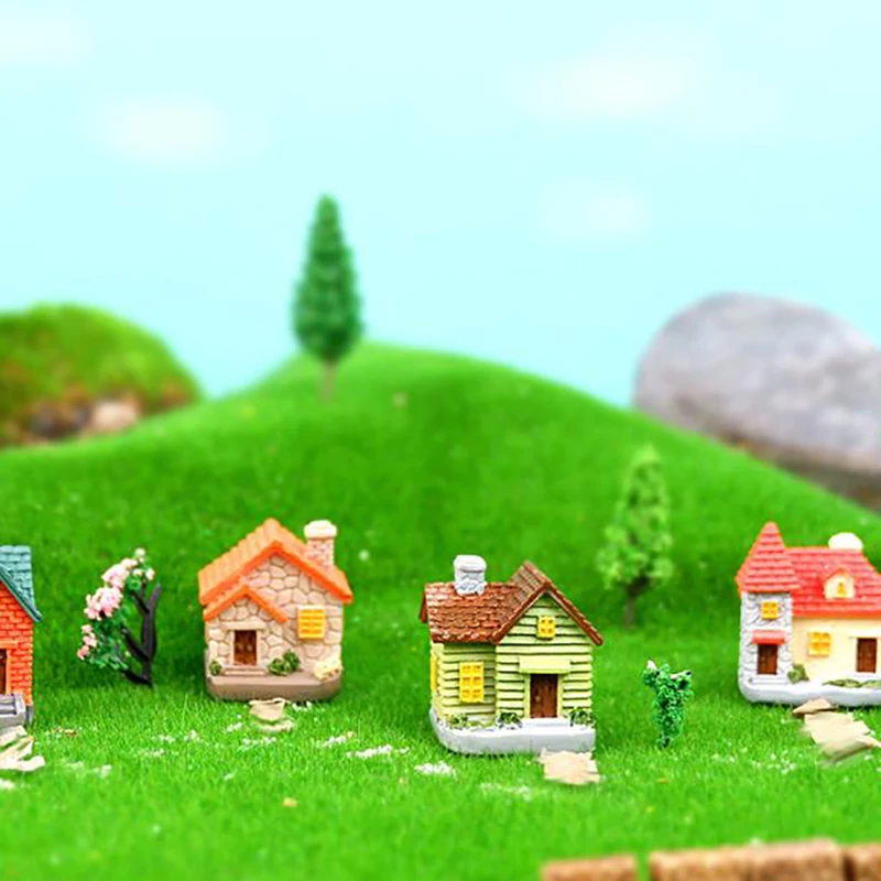 Adorno decorativo de resina en miniatura para jardín, casa, Villa, paisaje en miniatura, bonsái, decoración para casa de muñecas DIY al aire libre, 1 ud.