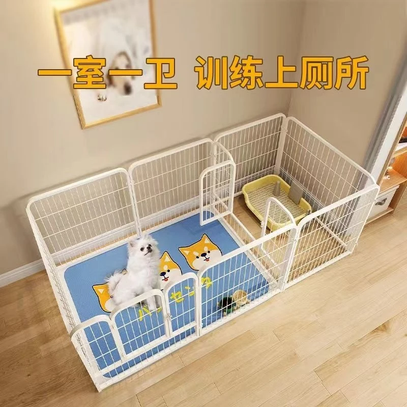 Pet dog fence large, medium and small dogs indoor dog cage fence Keji special kennel one room one living room one bathroom.