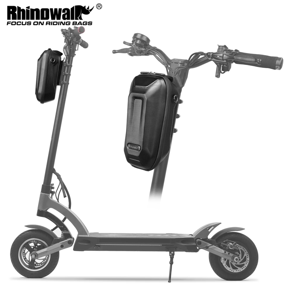 Rhinowalk Quick Release Escooter Bag 4L Hard Shell Scooter Front Bag Handlebar Bag Preventing Light Rain Outdoor Shoulder Pack