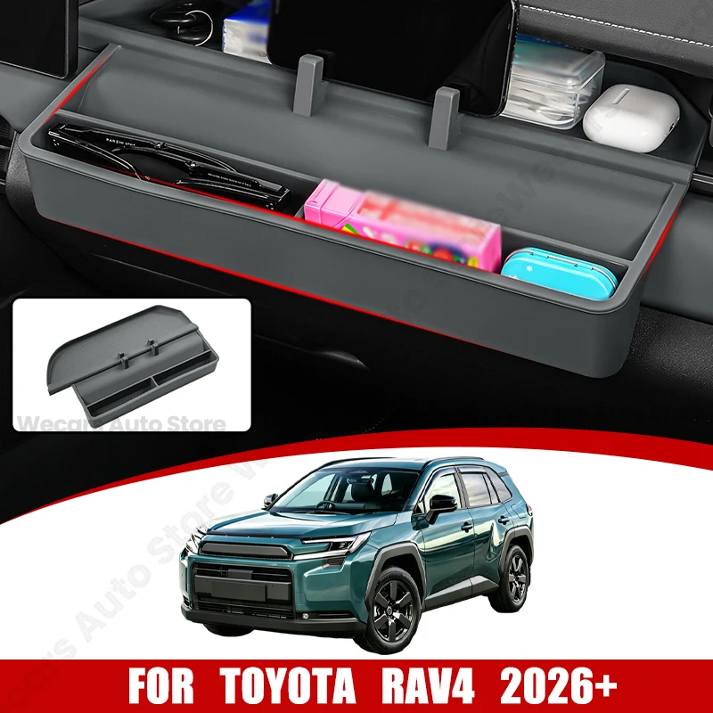 

For Toyota NEW RAV4 XA60 2026+ Passenger Side Storage Box Silicone Material Co-pilot Double-layer Organizer Box Car Accessories