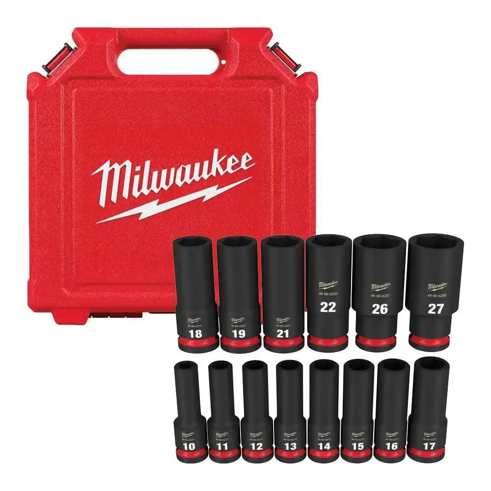 Ударная глубина Milwaukee 49-66-7014, 1/2 дюйма, набор ударных метрических гнезд, 14 шт.