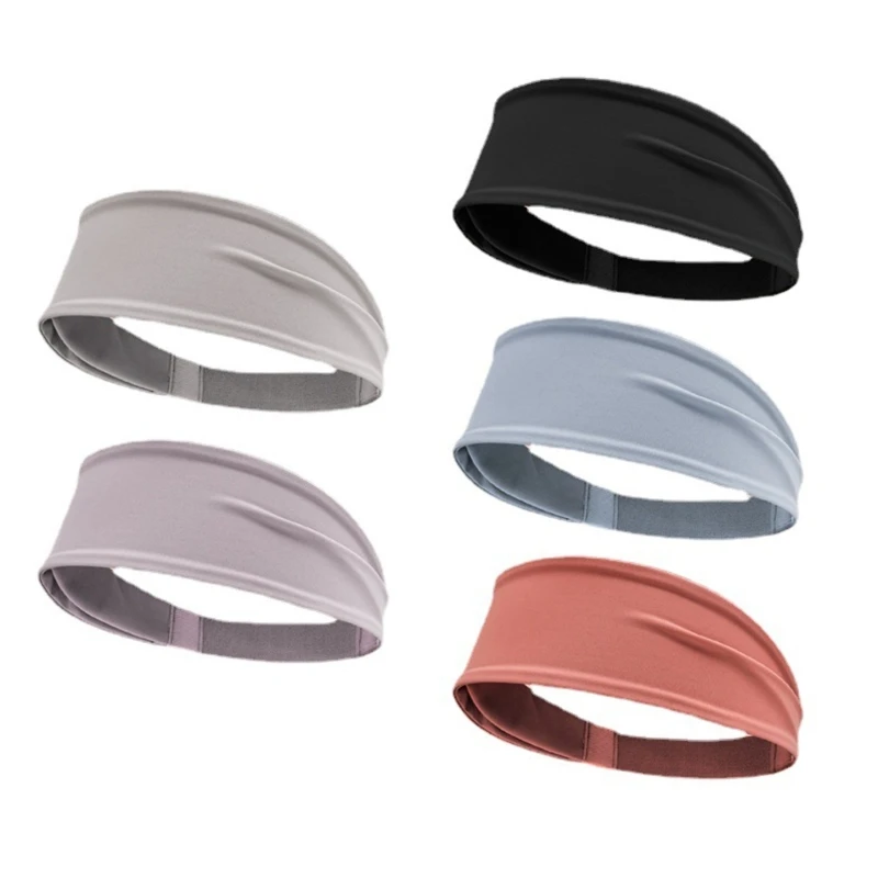 

Cooling Workout Headbands for Men Women Yoga Running Tennis Gym Elastic SweatbandsWide Hairband Sports Sweat Headbands