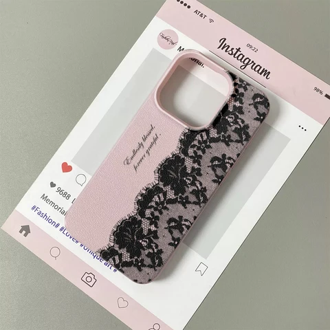 Мятно-зеленый кружевной чехол для iPhone 17 16 15 14 Plus 13 12 11 Pro Max, двухцветный, из ТПУ, модный, защитный