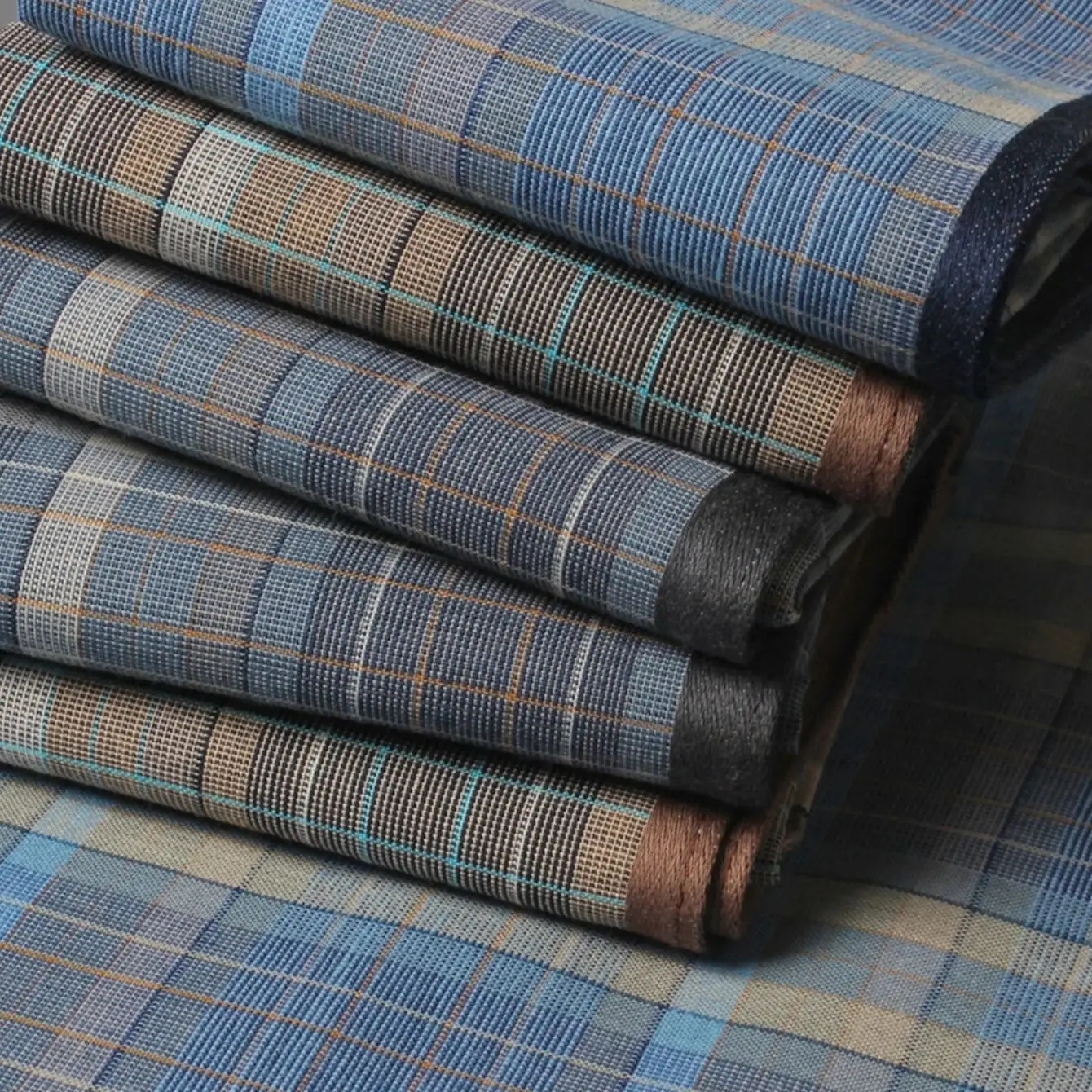 

Набор из 6 тонких мужских деловых платков в клетку, из ткани, для улицы, декоративные, мягкие, впитывающие пот, 15,7 дюймов