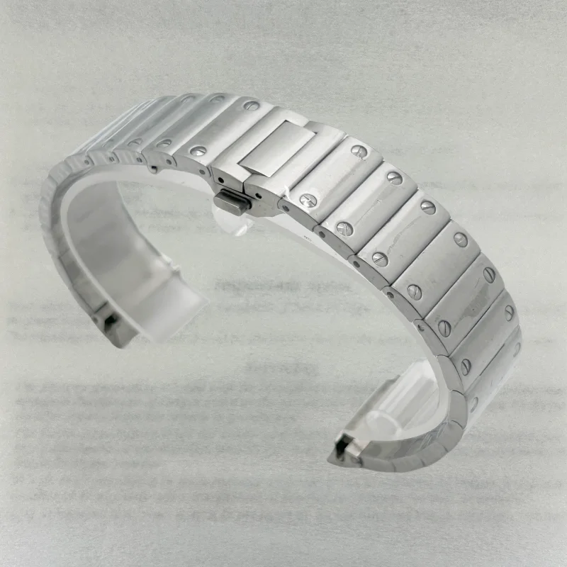 21mm Silver Watchband for Carter Seko Santos WHSA0007 WSSA0009 Whsa0010 Men Watch Strap Stainless Steel Accessories No Logo Band