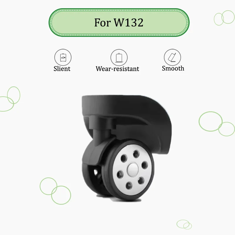 For W132 Universal Suitcase Replacement Wheels Wearproof 360° Rotating Casters Lightweight Luggage Repair Accessories