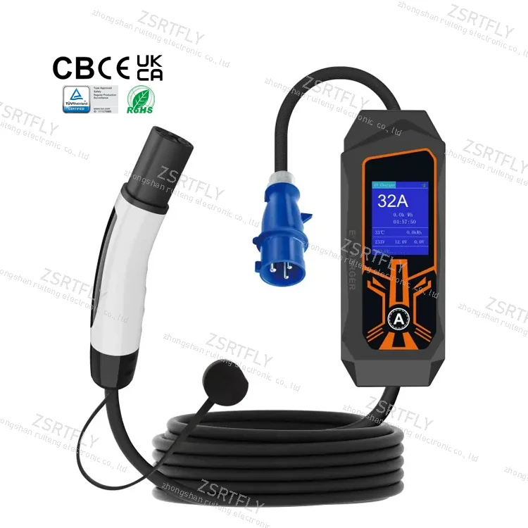 OEM for Tesla 7KW Portable EV Charger 8A- 32A Adjustable Factory Direct NACS Home Use EV Charging Station