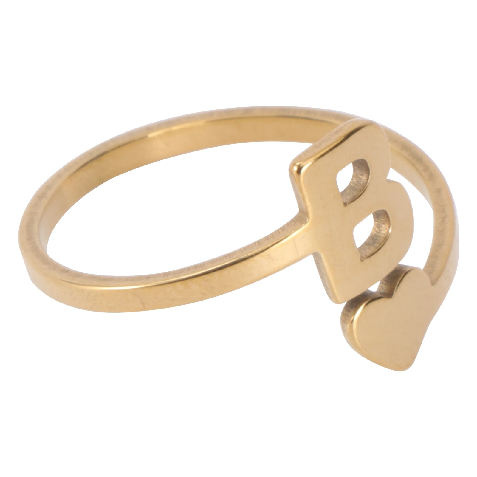 Rings English Initials Loving Golden Stainless Steel Simple Finger Miss