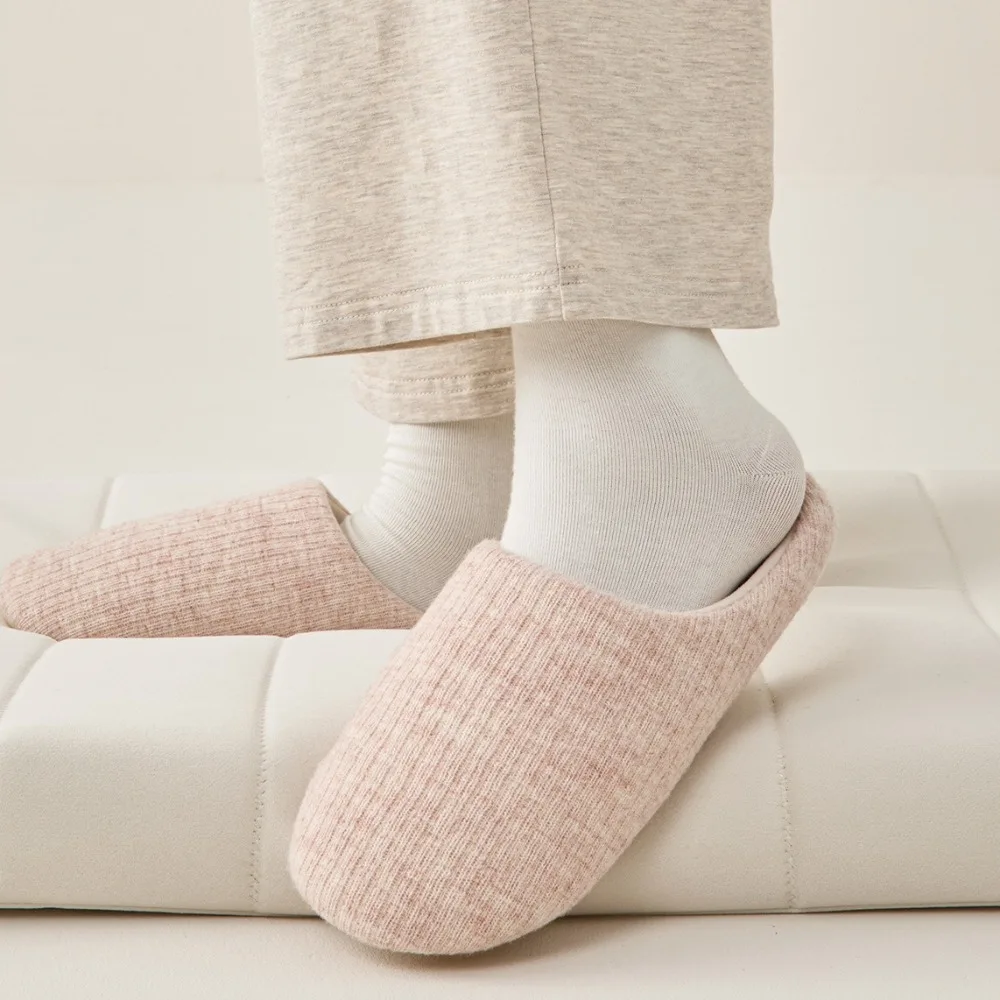 

Бесшумные хлопковые тапочки, женские домашние нескользящие деревянные напольные тапочки, хлопковые домашние тапочки с мягкой подошвой