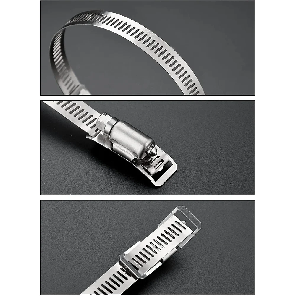 

Регулируемые хомуты для шлангов из нержавеющей стали LJL 304, набор хомутов для червячных каналов своими руками, для радиатора/автомобильной и механической сантехники