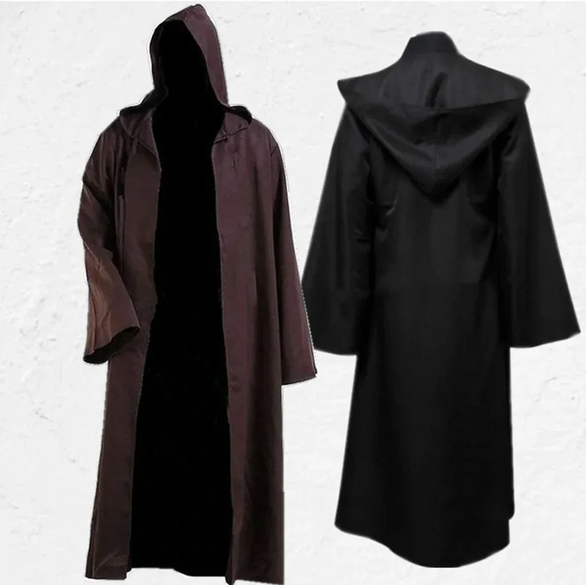 

Darth Vader Cosplay Ccostume Terry Jedi Black Robe Jedi Knight Hoodie Cloak Halloween Cosplay Costume Cape For Adult