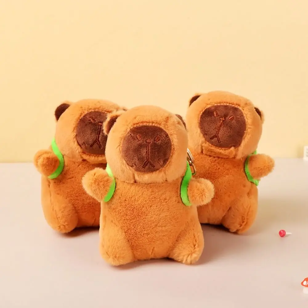 Capybara Simulation Capibara Keychain Frog backpack Simulation Capybara Plush Pendant Soft Cloth Doll Capybara Plush Toy Kids