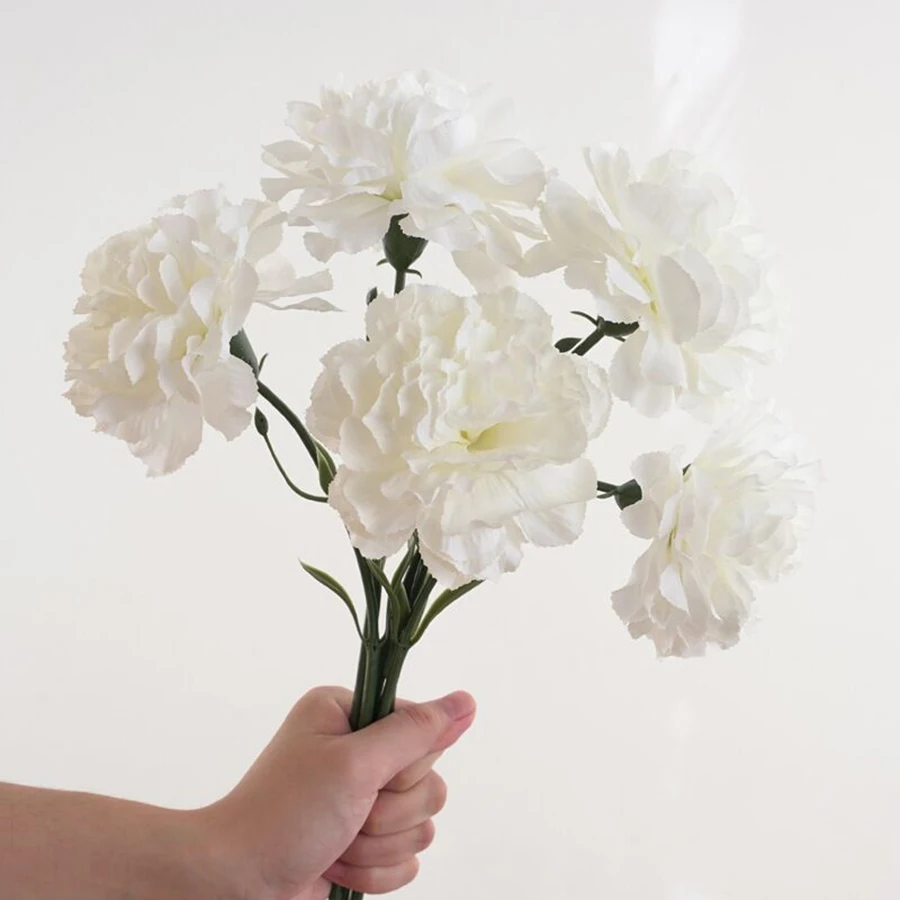 1/3pcs Artificial Flowers Silk Carnation Home Wedding Bride Bouquet Festival Table Decor Garden DIY Gift Box Diy Scrapbook Cheap