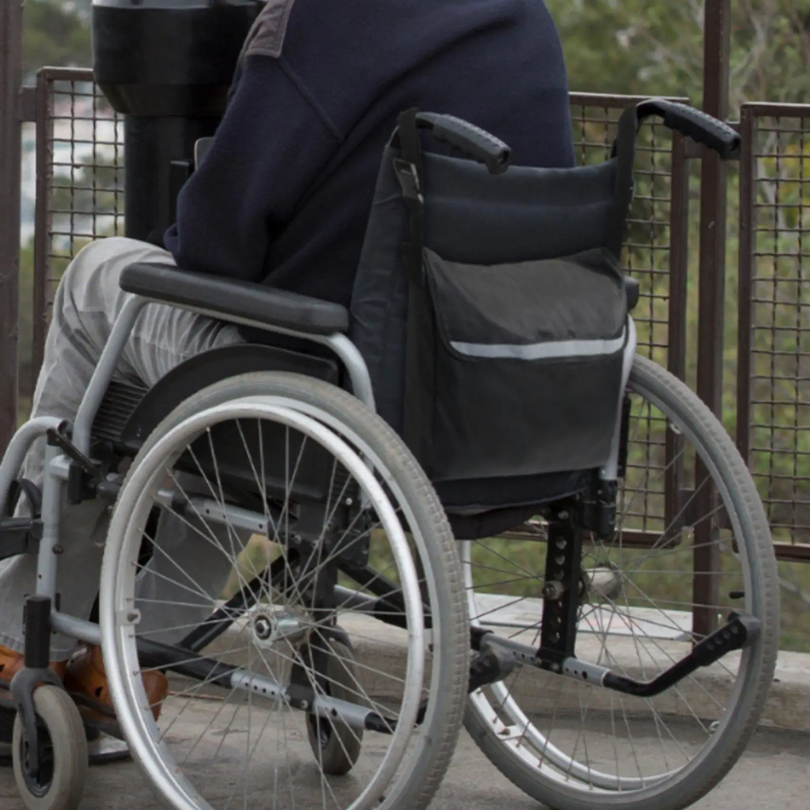 Pochette arrière avec bande réfléchissante, accessoire universel pour sac à dos, pour fauteuil de mobilité électrique