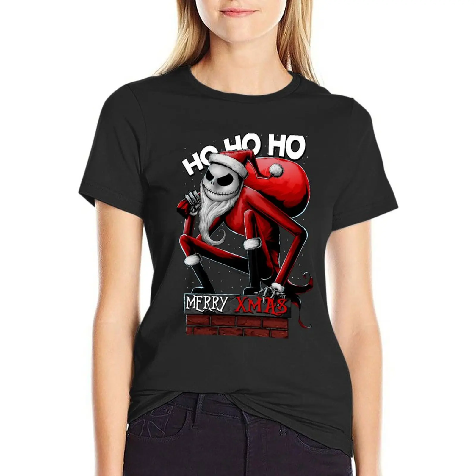 

Santa Jack T-Shirt blanks summer tops sublime vintage Women tops
