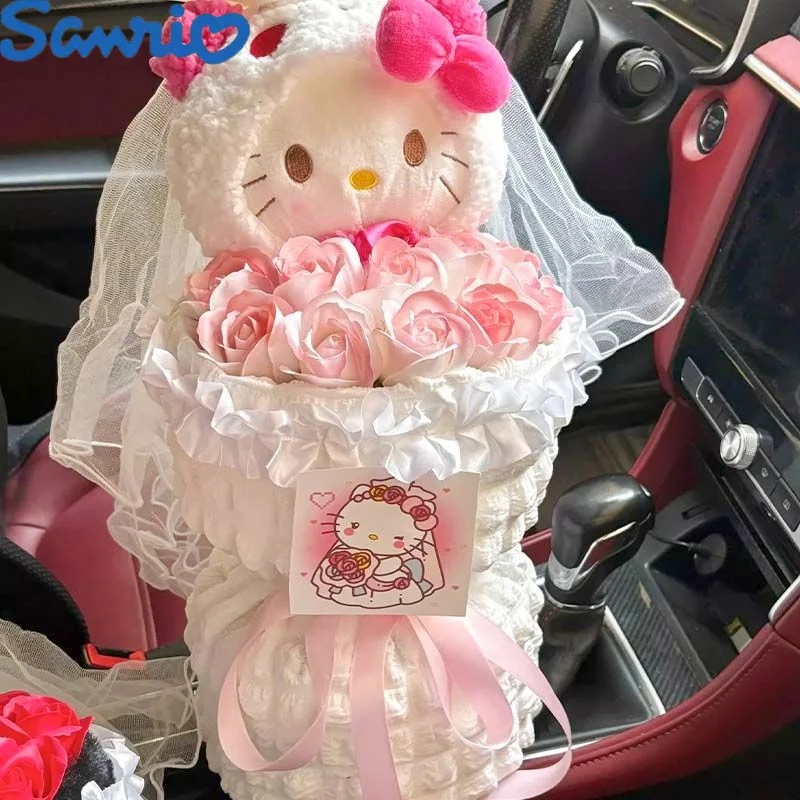 

Красивый букет Sanrio 520, подарок на день Святого Валентина, Hello Kitty, строительный подарок на день рождения, милая деталь