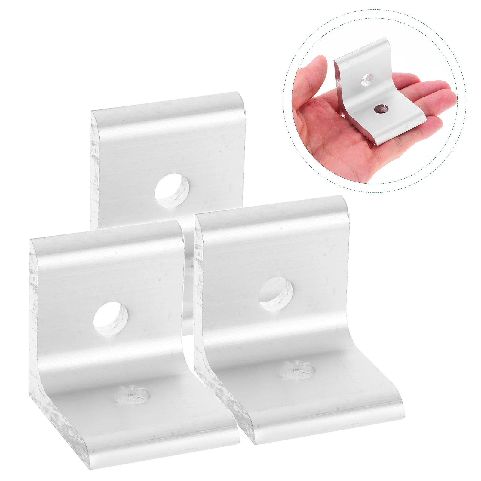 

25Pcs L Shape Corner Brackets Oxidized Aluminum Durable Dual Hole Vertical Angle Bracket for Industrial Construction DIY