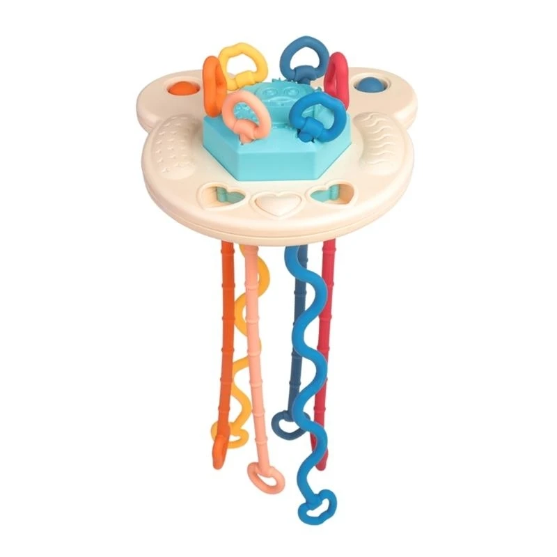 感覚赤ちゃん指プラーおもちゃ手掴みガラガラおもちゃバイトフリー音楽泡おもちゃ 15UB