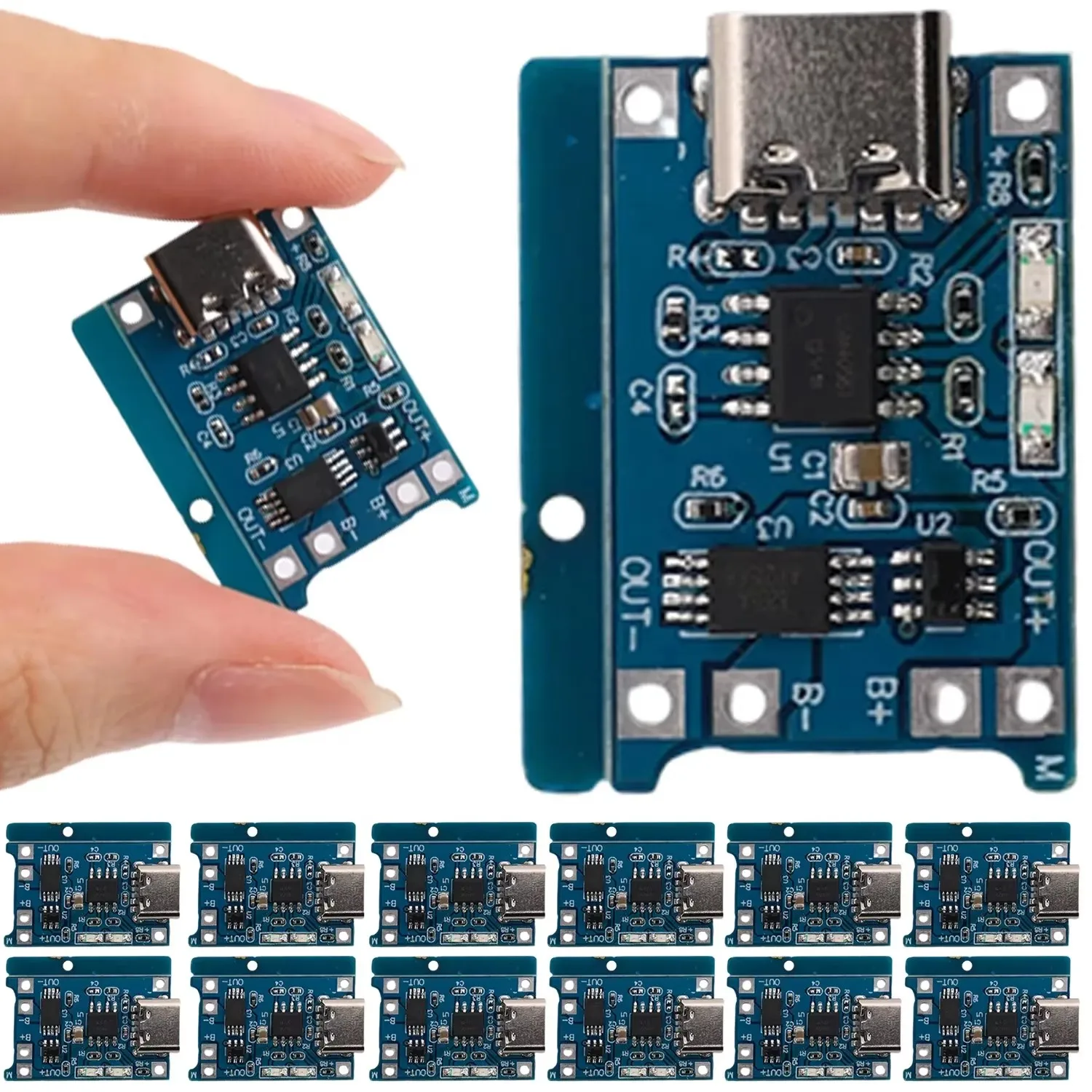 1-20 Stück Typ-C/Micro/Mini USB 5V 1A 18650 Tp4056 Lithium-Akku-Lademodul Ladeplatine mit Schutzfunktion Li-Ion – Detail 1