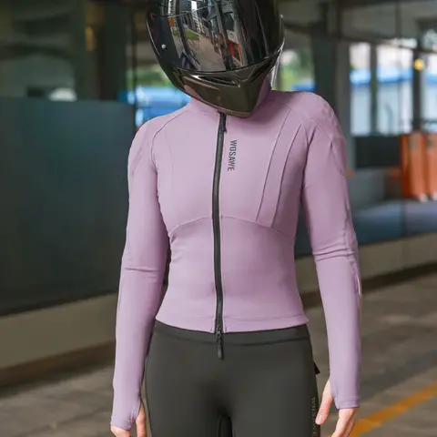 WOSAWE Women Motorcycle Jacket Pants Set with Soft Protective Gear CE Certified Armor Off-Road Motocross Combination Hip Lifting