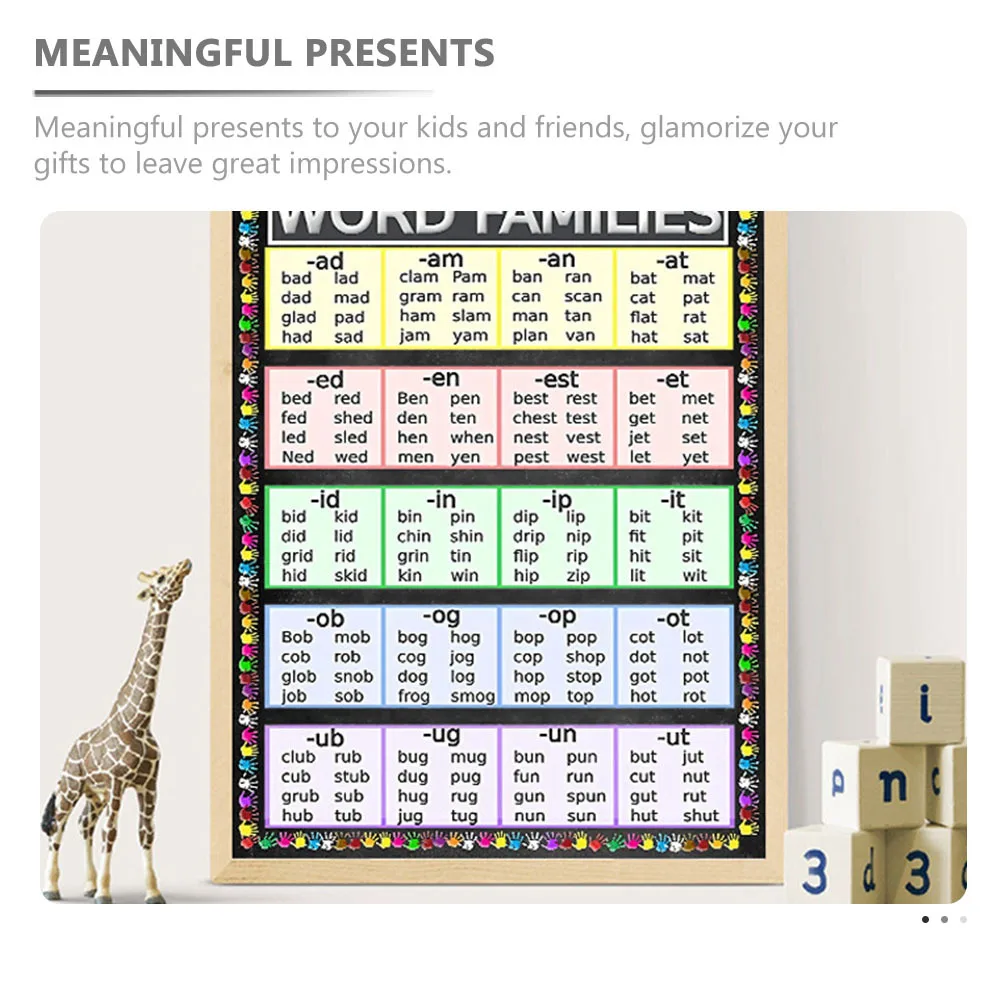 2 قطعة الكلمات البصرية للأطفال الأبجدية الملصقات التعليمية التعلم الجدار الشنق الملصقات طفل التعليم المبكر كلمة الجدار #1