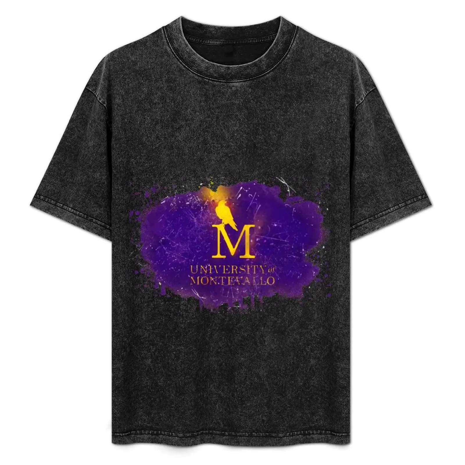 University of Montevallo Rustic Watercolor Logo T-Shirt summer tops graphic shirts man t shirt mens graphic t-shirts hip hop