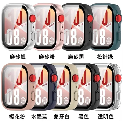 Vidrio + funda para Huawei Watch Fit 4 Protector de pantalla de vidrio templado y parachoques protector de PC duro Correa Huawei Fit 4 Accesorios