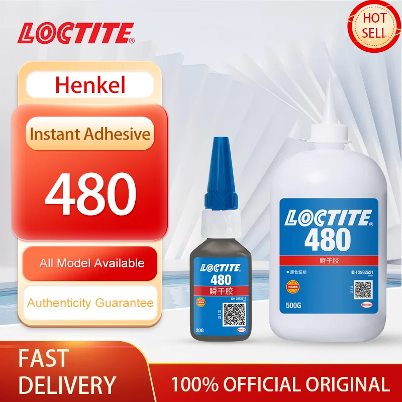 100% Original Loctite 480 Instant Adhesive Strong Super Glue Surface Insensitive Low Viscosity Cyanoacrylate Glue