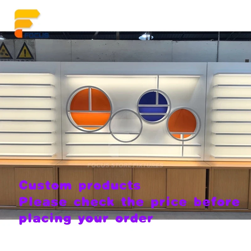 custom.Eco-friendly boutique solid wood display cabinet solution optical wall display rack