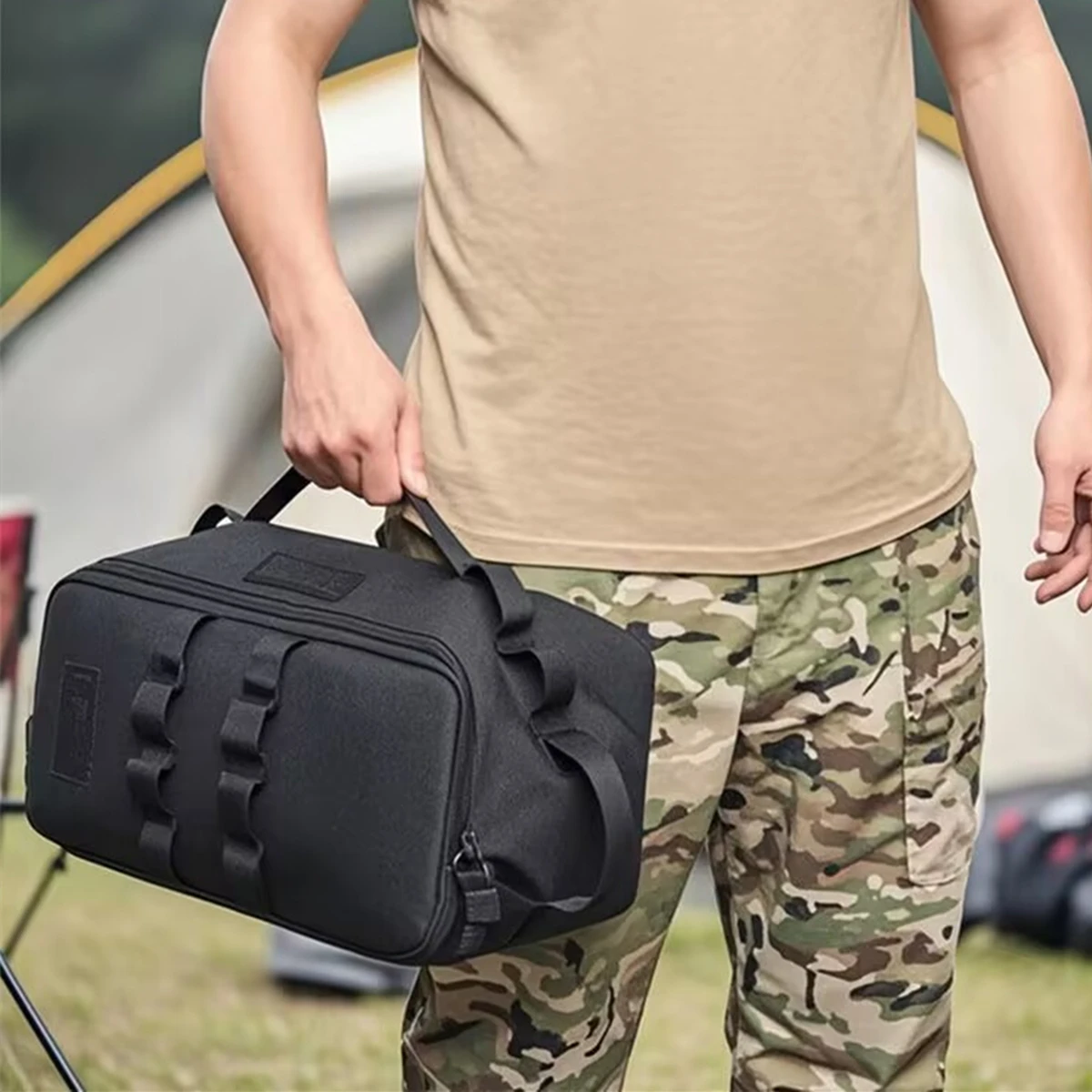 

30L Camping Storage Box Soft Tableware and Kitchenware Storage Box Foldable Organizer Bag for Stove Pots Bowls Camping Equipment