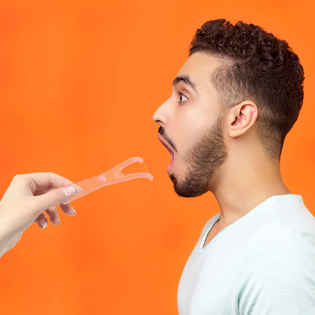 

2Pcs Plastic Floss Holder Dental Floss Handles for Teeth Cleaning Easy Grip Flossing Tool Reusable Flossing Tool