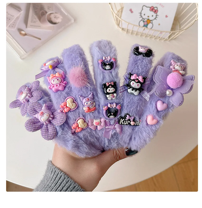 

for Kuromi headband creative high-quality anime cartoon print for girls autumn and winter sweet and cute wide bangs hairband