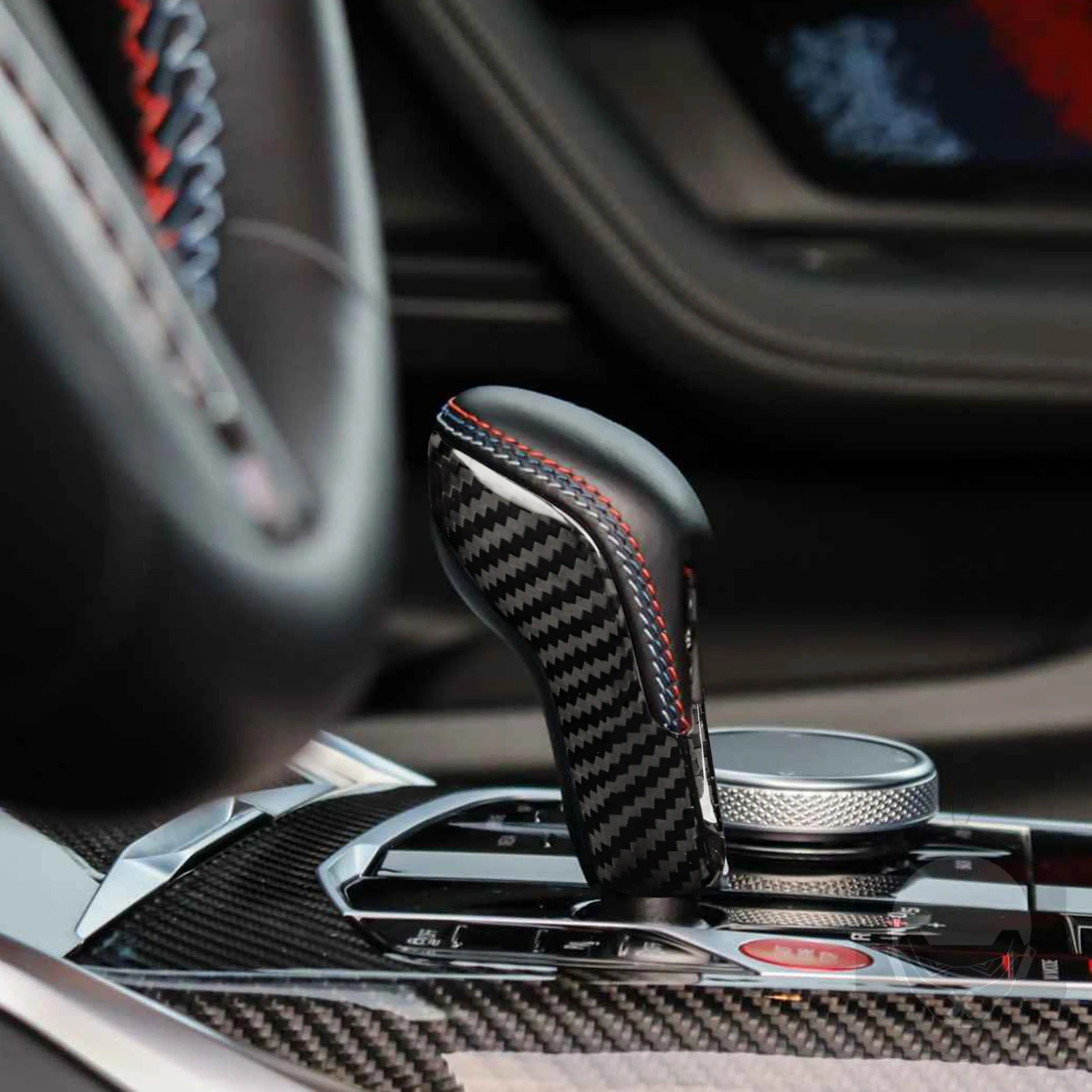 For BMW M2 G87 M3 G80 M4 G82 G83 2021-2025 Real Dry Carbon Fiber Gear Shift Knob Cover Car Interior Retrofitting Accessories