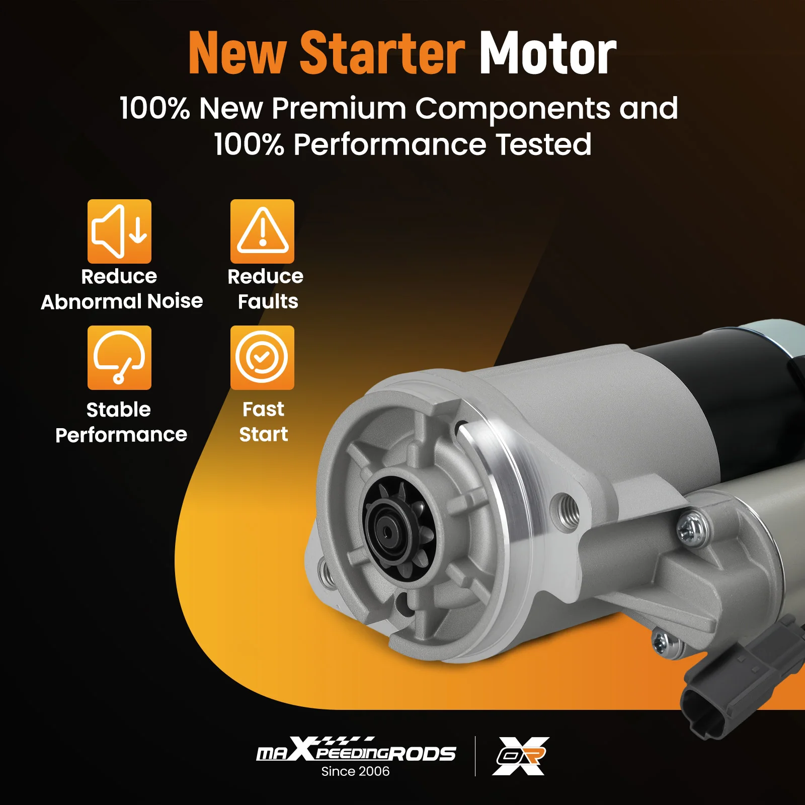 

Starter Motor for Nissan D21 V6 3.0L 1990-1994 S114528A 9 Teeth PMGR 12V 1.4kW