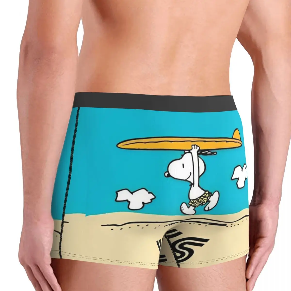 Snoopys Underwear Men Underpants Print Comfortable Boxershorts Quality Boxer Brief Plus Size