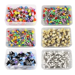 100pcs Dental Lab Nylon Latch Small Flat Polishing Polisher Prophylaxis Brushes Disposable Dental Care Brush Head
