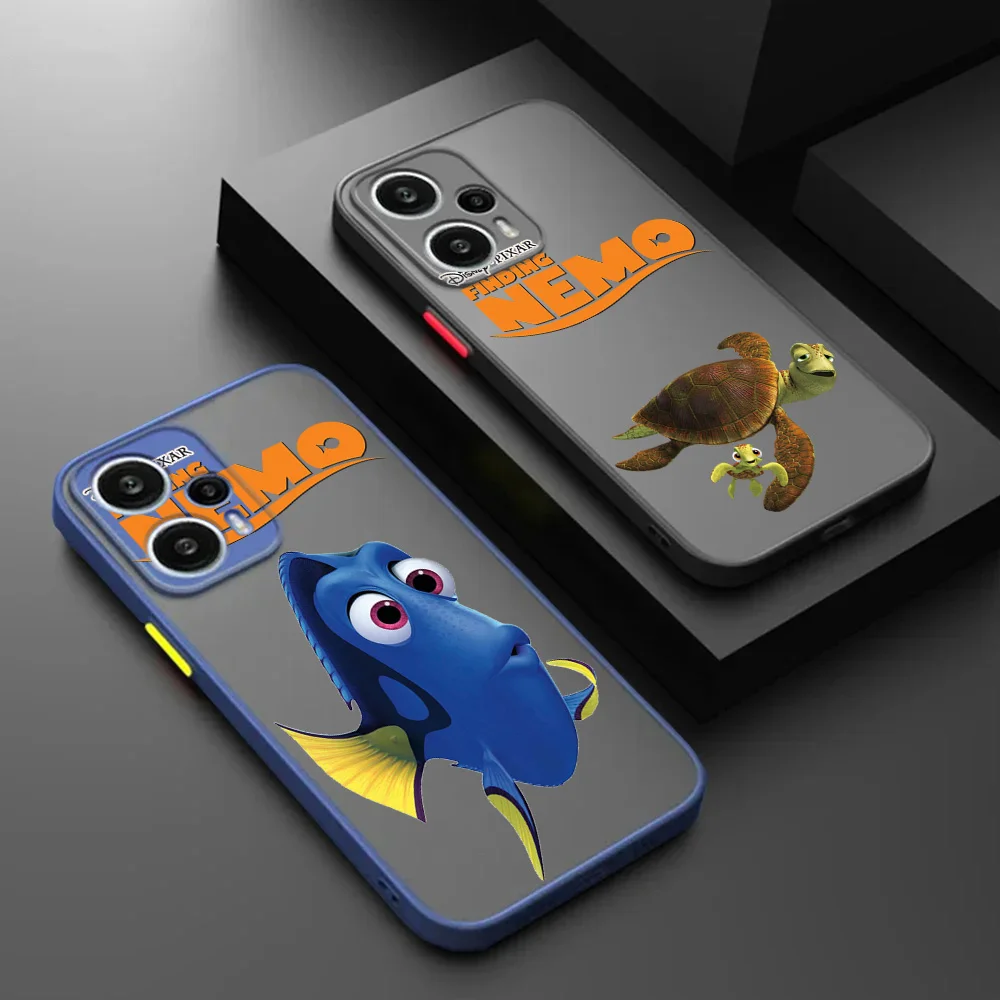 حالات ل Xiaomi Poco X3 X4 X5 M5s F3 Redmi نوت 13 13c a1 a2 k40 متجمد شفافة العثور على نيمو الخيشومية فوندا ديزني جراب هاتف