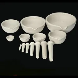 1pc conjunto de argamassa de porcelana e pilão para esmagar e moer espécies ervas ou outras ferramentas agradáveis de substância macia para laboratório ou farmácia