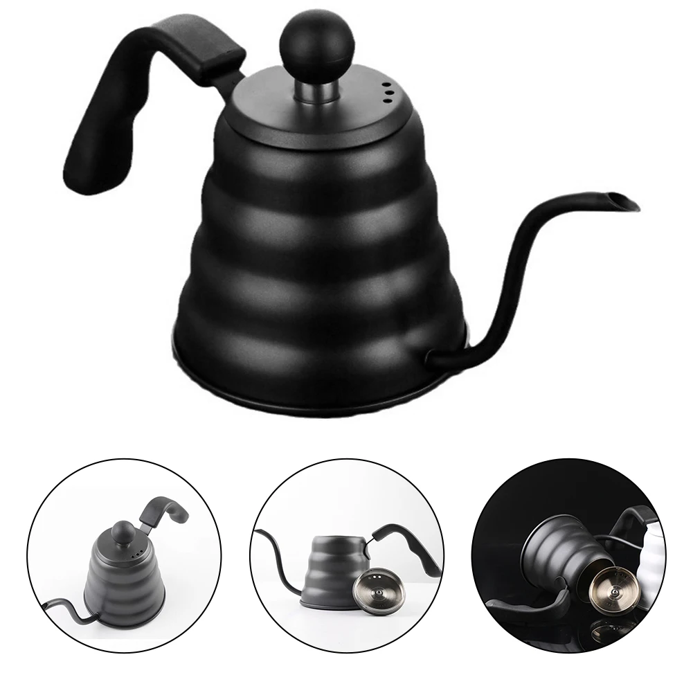 

Coffee Hand Brewing Pot 304 Stainless Steel Three-Ring Coffee Hand Brewing Kettle With Fine Spout 600ml Coffee Machine