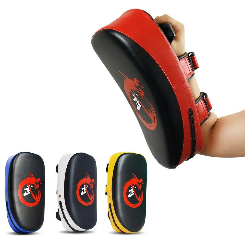 PU Leather Boxing Target Curved Durable Boxing Glove Kick Strike Shield for Muay Thai Taekwondo MMA Martial Arts Training