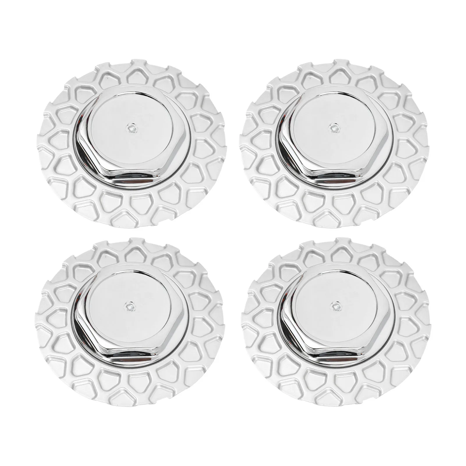 

4PCS Wheel Center Cap 157mm Silver Stable Structure Lotus Shape Universal Fit Car Rim Hub Caps