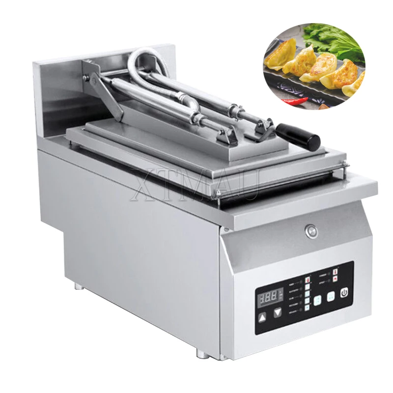 

Double Pans Electrical Automatic Dumpling Gyoza Frying Machine Fried Dumpling Cooker Machine