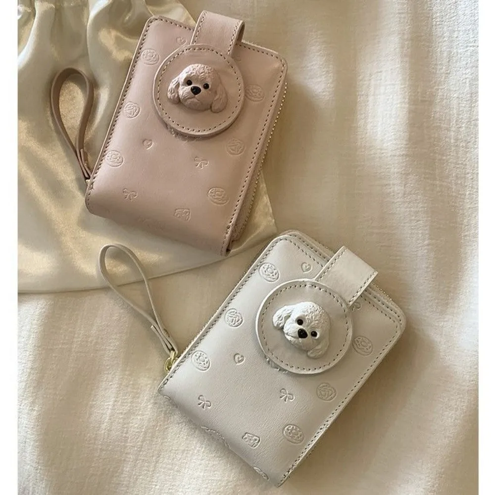 جديد بو حامل بطاقة الخبز الكلب ثلاثة أضعاف معرف المنظم مخلب المحفظة