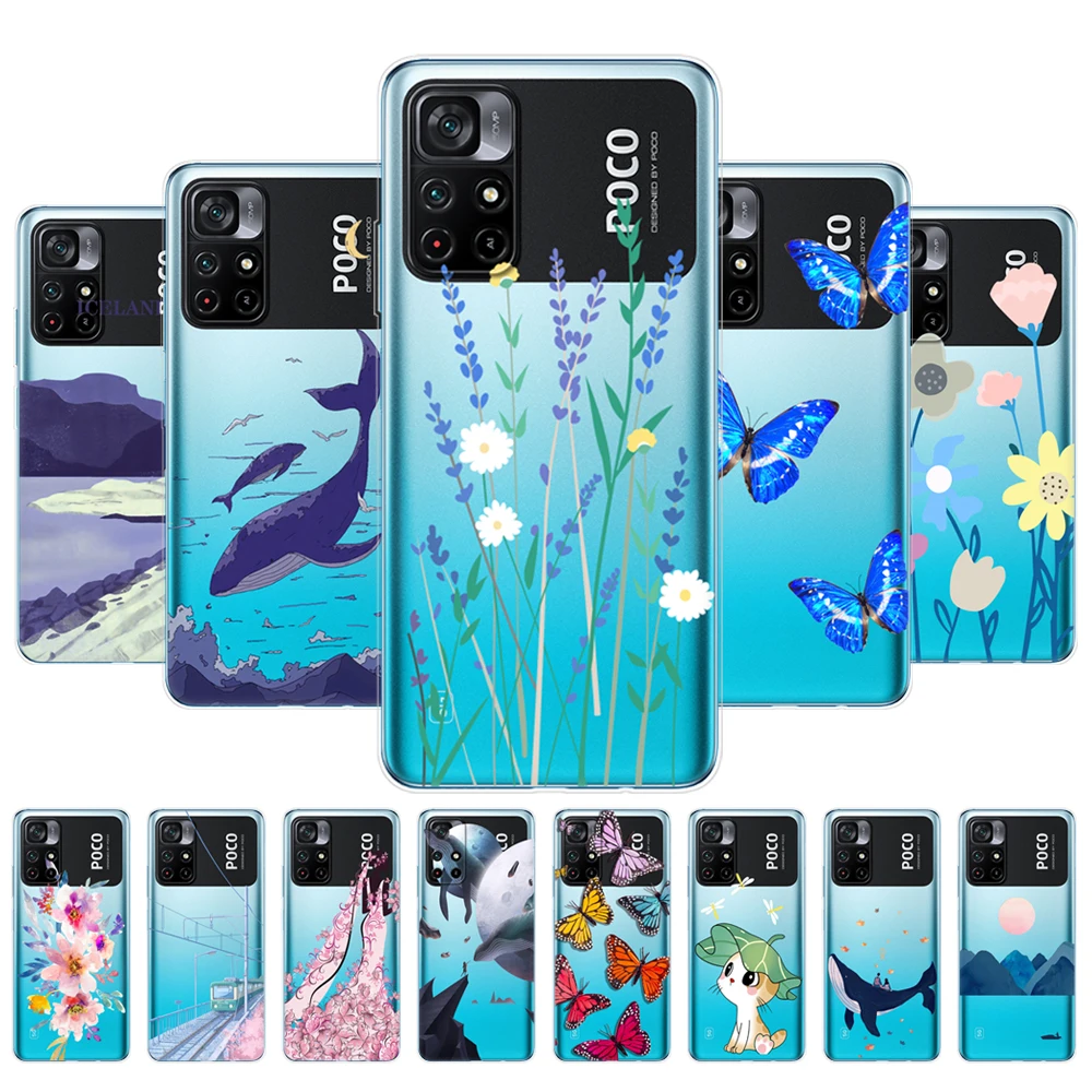 For POCO M4 Pro 5G 4G Case Phone Back Cover For Xiaomi POCO X4 Pro 5G Case Bag Soft Silicon Tpu Bumper Funda coque Shell Etui