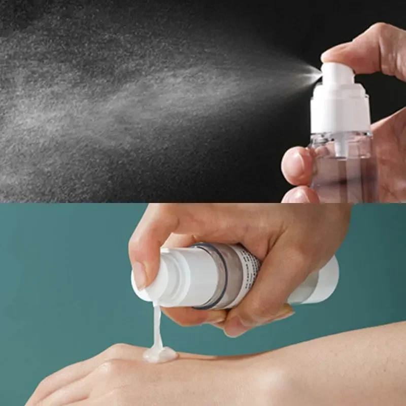 10/15/30/50/80/100 ミリリットルクリアエアレスクリームポンプボトル詰め替え空ボトル旅行真空エアレス容器化粧ボトル