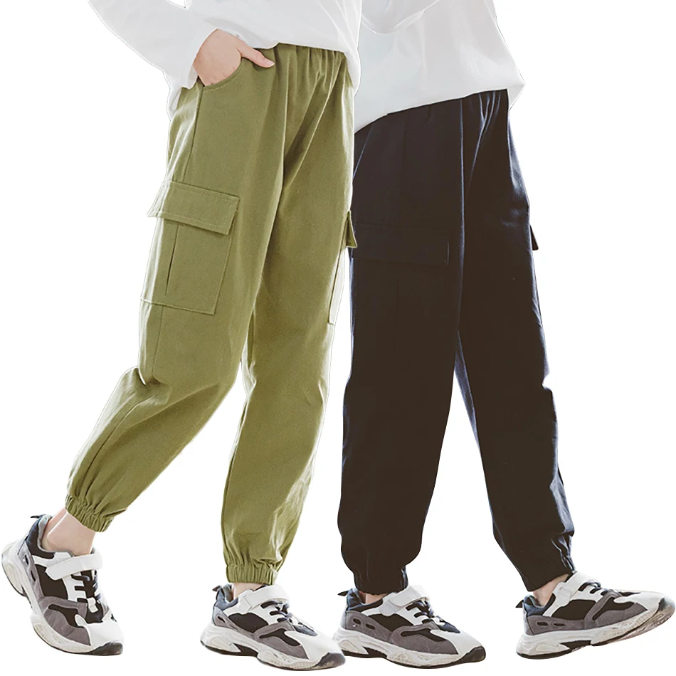 سراويل قماشية ناعمة وقابلة للتنفس للفتيات ، بلون ثابت ، مريحة ، مناسبة للعب في الهواء الطلق ، جيدة للعب في الهواء الطلق ، الخريف