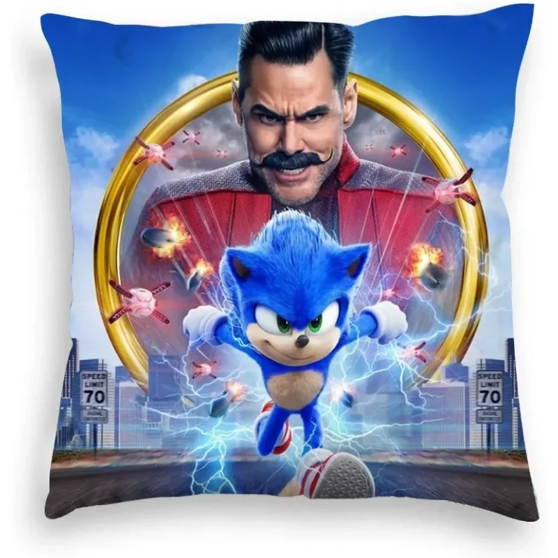 

Hot Sale Sonics 45x45cm Pillowcover Cartoon Anime Printed Cushion Cover Home Textiles Fashion Pillow Case