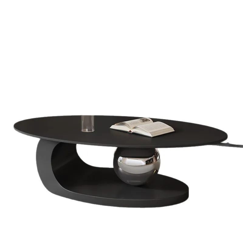 

Nordic rock slab living room household small apartment light luxury Italian cream style modern minimalist design coffee table