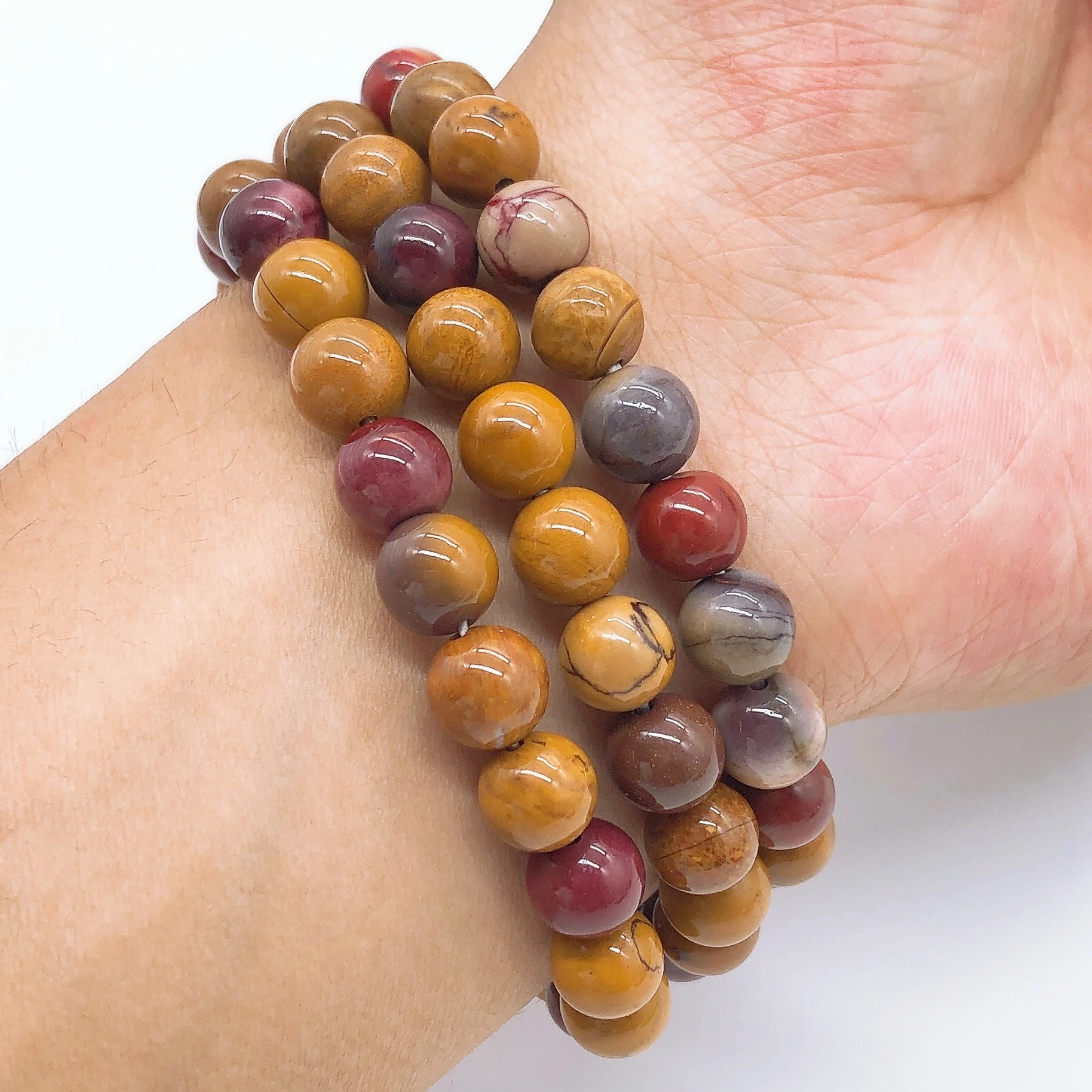 Natural Mookaite Beads Bracelet Crystal Stone Fashion Wrist Chain For Sweet Reiki Healing Strand Bangle Jewelry Home Decor Gift